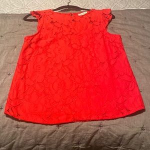 Red lace top